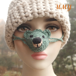 Scaldacapezzoli Neushoed Neuswarmer per Cosplay e Sport, Maschera Scaldacapezzoli 100% Cotone Lavorata a Maglia, 2 Colori, Logo Personalizzato, per Feste, Scherzi di Aprile, Inverno - Product Image 2