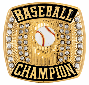 Bagues de championnat personnalisées en gros pour jeunes (baseball/softball) en alliage plaqué argent/or avec pierres précieuses – Style sportif/décontracté – Première place - Product Image 3