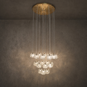 Decorative Vertical Group Crystal <b>Globe</b> Pendant Chandelier For Villa Staircase Lobby Duplex Building Decoration - Product Image 2