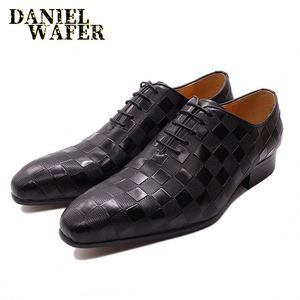 Luxurious Italian Oxford Style Handmade Patchwork Lace-up Black-brown Men's Business Custom Dress <b>Shoes</b> <b>Height</b> <b>Increasing</b> - Product Image 3