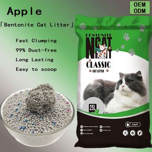 Litière pour chat en bentonite écologique anti-odeurs 1,5 mm/2,0 mm ultra agglomérante faible en poussière sphérique – Vente directe usine - Product Image 1