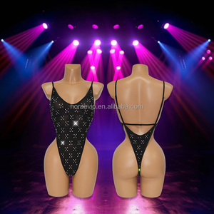 S739 أنماط جديدة زي البودي سوت المثير بالراين اللامع لرقصات الإثارة - Product Image 2