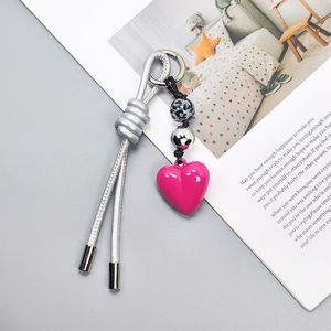 Porte-clés en corde tressée à la main en forme de cœur, pendentif de voiture, accessoire de sac, cadeau créatif pour les meilleurs <span class=keywords><strong>amis</strong></span> - Product Image 5