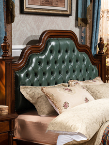 <span class=keywords><strong>Letto</strong></span> in Legno Massello Stile Americano con Rivestimento in Pelle, Comodo, Ecologico, Durevole, di Alta Gamma, Vintage per Camere da <span class=keywords><strong>Letto</strong></span> di Lusso - Product Image 2