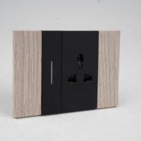 Interrupteur mural de type 118, prise ignifuge en PC, finition mate, bouton poussoir modulaire, certifié KLASS CE CB, pour bureau commercial
