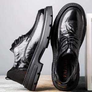 Chaussures Derby pour hommes en cuir lisse imperméable de style britannique haut de gamme pour l'automne, le bureau et la carrière - Product Image 5