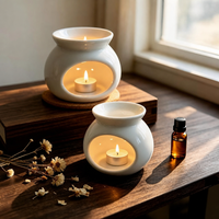 Les fabricants fournissent directement des brûleurs d'encens en céramique colorés, petits, sans feu, aromathérapie, céramique