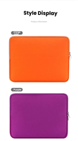 Aucase Housse pour ordinateur portable 13-15,6 pouces, sacoche pour tablette, sac messager léger en néoprène résistant à l'eau, portable