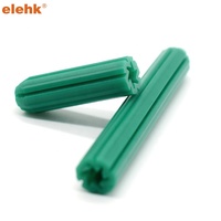 Cheville murale en plastique extensible verte, cheville d'expansion en PE plastique