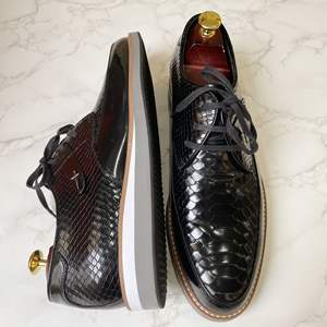 Zapatos de hombre Derby hechos a mano de cuero de grano redondo multiusos de moda informal de negocios de gama alta - Product Image 2