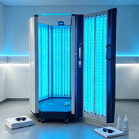Appareil de thérapie par lampe UV KN-4001 en acier et aluminium, 311 nm, corps entier, UVB, classe II, avec contrôle de la minuterie, masseur corporel pour le vitiligo