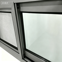 Fenêtre coulissante horizontale moderne en aluminium avec moustiquaire