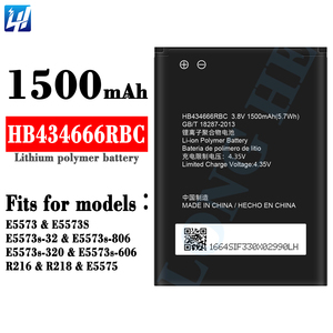 HB434666RBC แบตเตอรี่3.8V 1500mAh สำหรับ Huawei E5573s-806 E-606 <span class=keywords><strong>E5577</strong></span>แบตเตอรี่ลิเธียมแบบชาร์จไฟได้ - Product Image 1