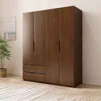 Armoire de rangement et penderie en bois de style nordique américain au design épuré pour chambre à coucher