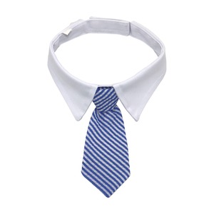 Cravate pour animaux de compagnie avec <span class=keywords><strong>faux</strong></span> <span class=keywords><strong>col</strong></span> de chemise, cravate formelle réglable pour chien et chat pour mariage, fête, costume - Product Image 4