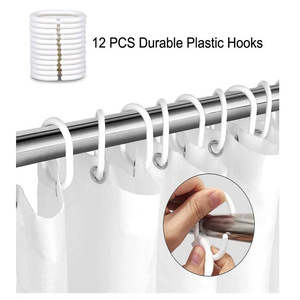 Rideaux de <span class=keywords><strong>douche</strong></span> personnalisés avec <span class=keywords><strong>photo</strong></span> 3D Fowocu, chat amusant, poisson, avec crochets, tissu imperméable bleu océan, <span class=keywords><strong>rideau</strong></span> de salle de bain/ - Product Image 3