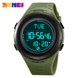 Skmei Men's Compass Watch Digital Electronic Watch Waterproof Outdoor Sports Watch Tpu Strap Multifunctional Luminous - Product Image 2