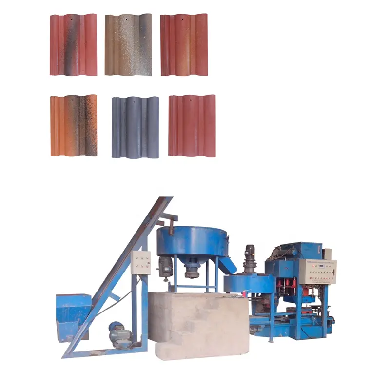 New Corrugated Color Glazed Tile Making formed Machine full Automatic complete line Concrete Tile terrazzo Machine