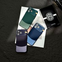Coque de téléphone PC intégrale Business Design pour iPhone 17 Air 16 15 14 13 12 11 Pro Max avec empiècements de couleur