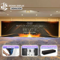Affichage de bannière portable rétroéclairé par LED, cadre en aluminium pour tissu tendu, pour exposition, salon professionnel, stand, système OEM personnalisé