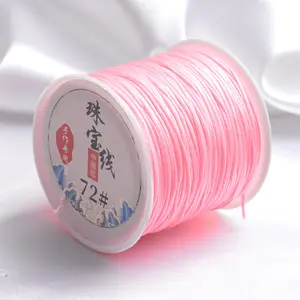 Chinese Knot Cord No.72 45m/roll 0.8mm Nylon Cord Beading Thread Jade Rope Braided Thread For Bracelet Jewelry Making DIY Craft