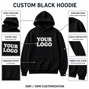 เสื้อฮู้ดพิมพ์ลายตัวอักษรแบบนูน OEM พร้อมกระเป๋าหน้า ดีไซน์ลำลอง สไตล์สตรีทแวร์ เสื้อฮู้ดแบบสวมหัว ผู้ผลิตเสื้อผ้าขายส่ง - Product Image 2