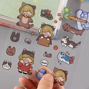 Op maat gemaakte schattige decoratieve cartoon stickers van vinyl <span class=keywords><strong>PVC</strong></span> met kiss-cut, voor kindercadeaus - Product Image 2