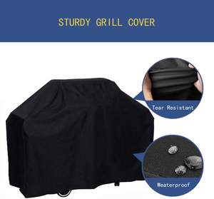 Logo personnalisé housses étanches à la poussière et à la poussière 210D pour gril à gaz à usage intensif pour gril de barbecue Housse en tissu Oxford pour gril de barbecue étanche - Product Image 3