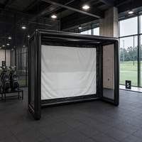 Tente de golf gonflable pour la pratique à domicile et dans le jardin, avec écran cible pour simulateur et entraînement sur le driving range