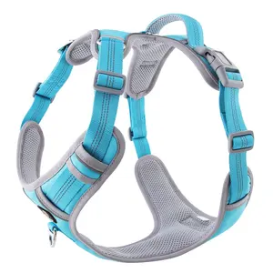 Pet Suppliers Manufacturers 1200D High Quality Oxford Fabric Dog Harness Adjustable Reflective Nylon Pet Dog Vest