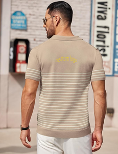 2025 पुरुषों की बुना पोलो शर्ट छोटी आस्तीन वाली गोल्फ पोलो शर्ट हल्के कैजुअल कॉलर टी शर्ट - Product Image 2