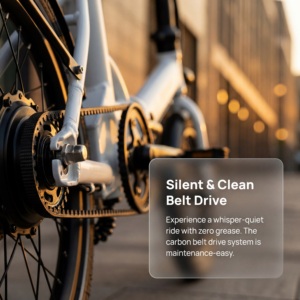 Bicicleta <span class=keywords><strong>El</strong></span>éctrica Plegable Portátil sin Escobillas con Asistencia al Pedaleo, Blanca, para Conexión con <span class=keywords><strong>el</strong></span> <span class=keywords><strong>Metro</strong></span>, Compras, Paseos Urbanos y Ocio - Product Image 2