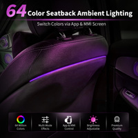 Éclairage d'ambiance pour dossier de siège, 64 couleurs, pour Mercedes Benz Classe C W205 2015-2021, GLC X253, W213, modification de l'éclairage LED intérieur de la voiture