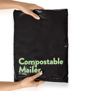 植物ベースの生分解性堆肥化可能なプラスチック送料衣類包装ポリメーラー配送封筒カスタムポリメーリングバッグ