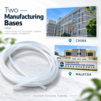 Tube en silicone translucide sur mesure, tube en silicone flexible creux pour équipement de transfert de liquides, OEM ODM, usine Chine Malaisie