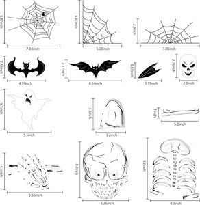 DAMAI Halloween Window Clings Decor Double Side Removable Glass Decals Can Remove Window Stickers for Halloween Decorations - Product Image 5