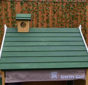 Casa de Juegos de Madera Premium para Niños, Tienda de Juego para Exteriores con Estación de Servicio, Buzón y Chimenea Decorativa - Product Image 6