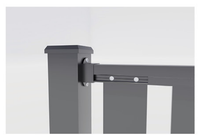 Système de garde-corps en verre pour balcon et escalier extérieur de fabrication chinoise gris foncé pour villas avec finition thermolaquée et piscine