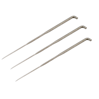 Aiguille en feutre triangulaire en acier inoxydable avec placage nickel, longueur 20 mm