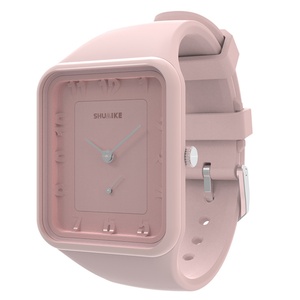 Montre de sport de luxe Shuaike1124, mouvement à quartz en silicone, largeur du bracelet 20 mm, cadran en verre, style classique pour hommes et femmes - Product Image 4