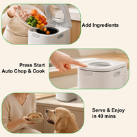 Machine automatique pour la préparation de nourriture pour chiens 3,2 L, cuiseur pour aliments pour animaux de compagnie avec fonction d'auto-nettoyage pour des repas frais faits maison