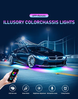 Bande lumineuse LED néon RGB, bande lumineuse LED pleine couleur, bande lumineuse LED Ws2811, kit extérieur pour le dessous de caisse de la voiture avec mode musical