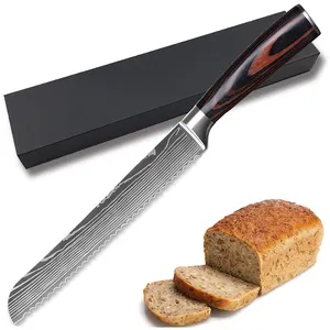 High Quality Professional Bread Knife 8 Inch Serrated Knife Ultra Sharp Bread Cutting Knife For Home Kitchen