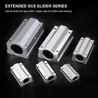 Roulement à billes linéaire en aluminium SCS8LUU NGS 12 mm de long, accessoires pour imprimante 3D CNC, bloc coulissant étendu P2-P6 500N