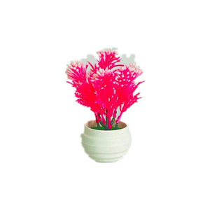 Plantes artificielles en pot Qi Xing, fleurs en plastique de 14 cm, forme de cloche, décoration de bureau, fabriqué en Chine - Product Image 5