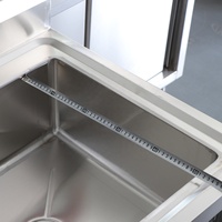 Évier de cuisine en acier inoxydable à cuve unique, robuste et économique, fait main, avec robinet commercial pour usage en restaurant, équipé d'une conduite d'eau