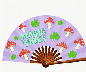 Abanico Plegable Portátil de Poliéster con Diseño de Bambú, Abanico Chino de Tela de 13 Pulgadas, Abanico Grande Personalizado para Bodas y Fiestas - Product Image 4