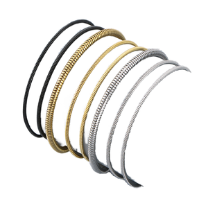 Pulsera de Cadena de Serpiente de Acero Inoxidable Chapada en Plata/Oro, Estilo Hip Hop, a Prueba de Agua, para Hombre, Joyería de Aniversario - Product Image 1