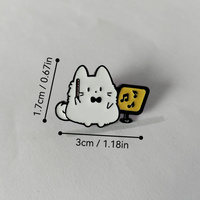 Adorable épingle en émail chat musical Idéal pour les amateurs de musique de chat en chat blanc de mode mignon avec un nœud papillon et une musique jaune