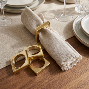 Premium Quality Gold Square Metal Napkin <b>Rings</b> Stocked American Style Beautifully Designed for Banquets Weddings Christmas - Product Image 5